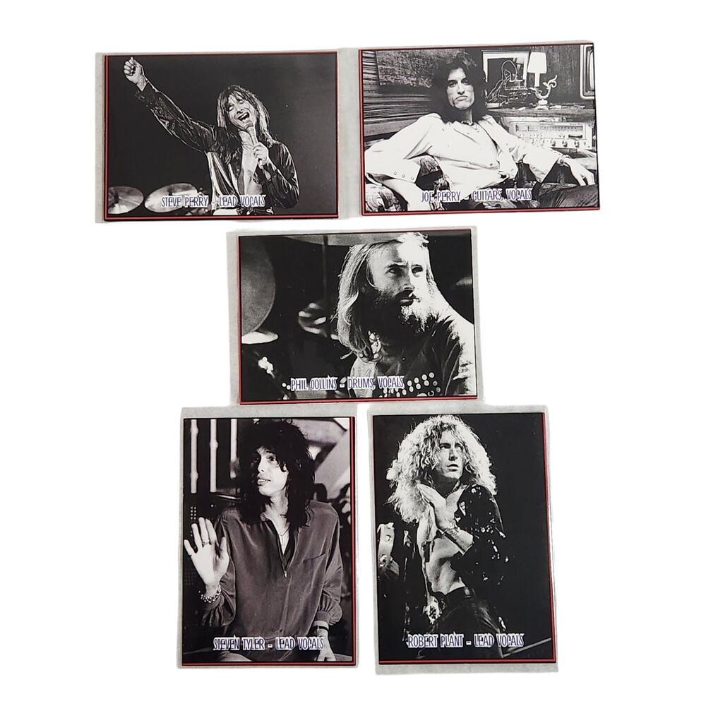 J2 Classic Rock Cards Lot of 6 Male Vocalists Black & White Variant VG+